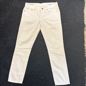 J Crew Toothpick Ankle White Women's Jeans 26